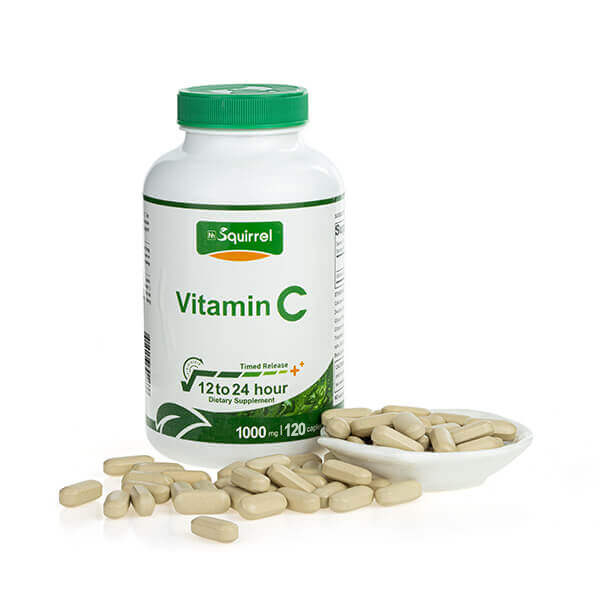 Vitamin C 1000 Mg 120 Tablets Sustained Release Caplets For Immune Deficiency 