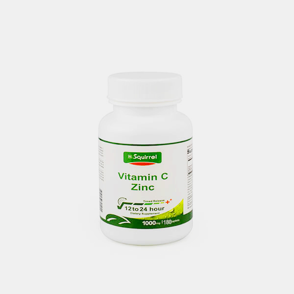 Vitamin C 1000 Mg And Zinc 15 Mg 180 Tablets Timed Release Swallowing Tablet